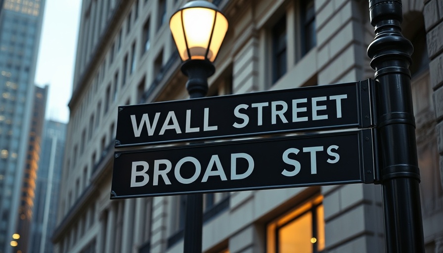 Wall Street sign near stone building at dusk; 1stdibs.com executive share sale context.