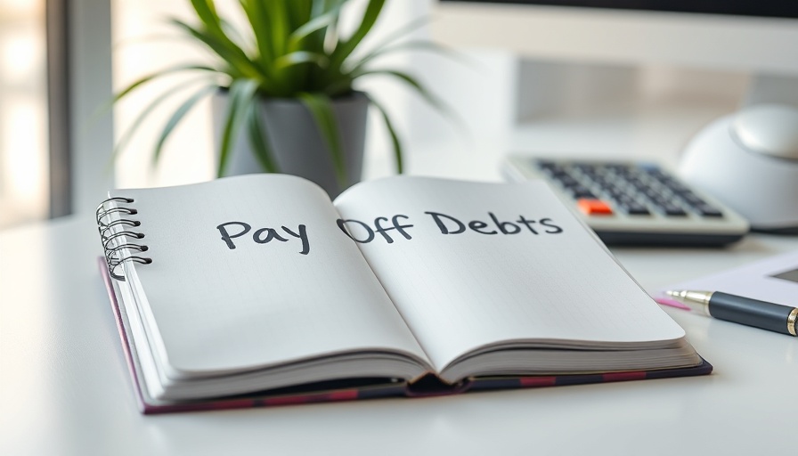 Notebook displaying 'Pay Off Debts' for debt repayment strategies.