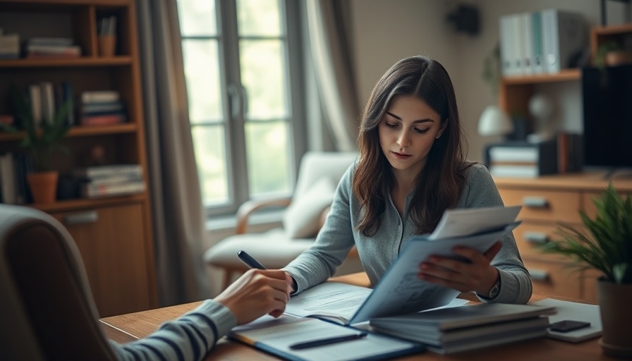 Focused woman calculating at desk showcasing Women Financial Confidence Gap.