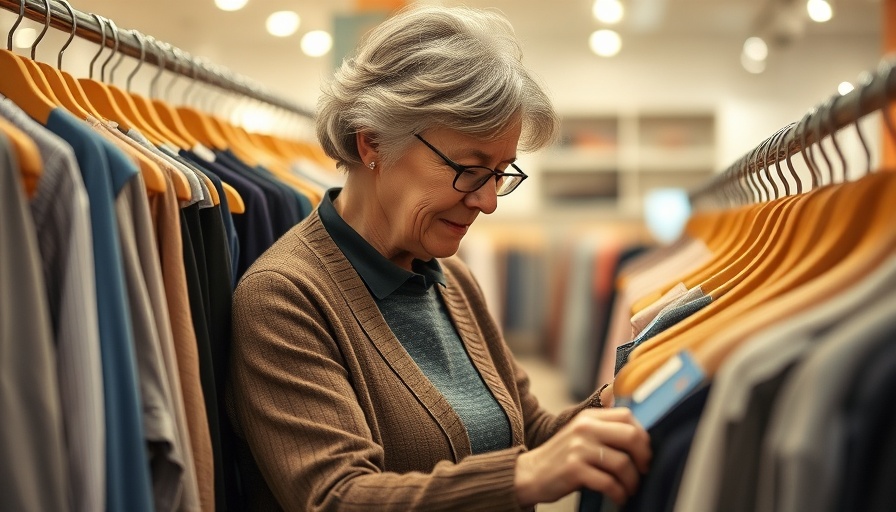 Older woman working in retail store as unretirement in Canada