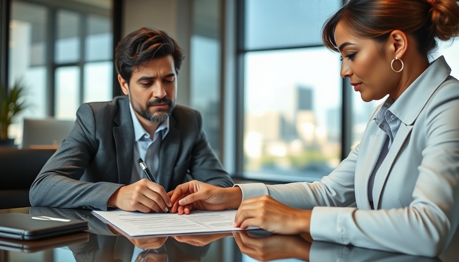 Couple signs divorce papers in office, economic factors affecting divorce rates.