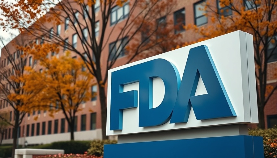 FDA building entrance sign with autumn trees in the background