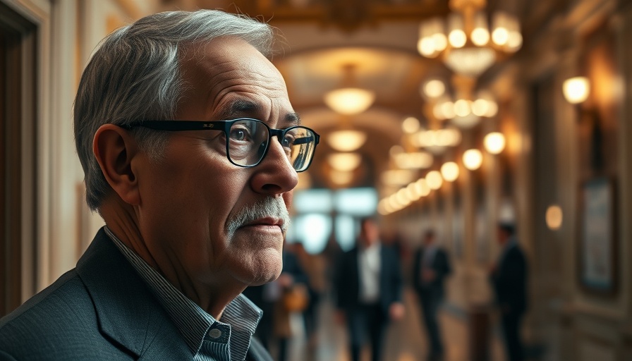 Focused older man in negotiations, government shutdown talks.