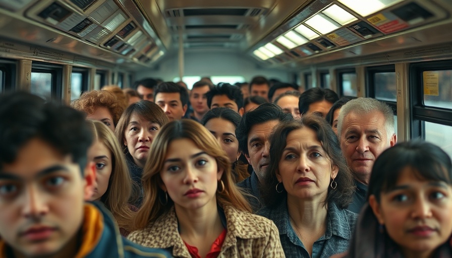 Diverse commuters inside a crowded bus in Delhi, vibrant colors, expressive faces.
