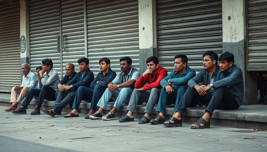 Urban scene with people on Delhi street, related to air pollution.
