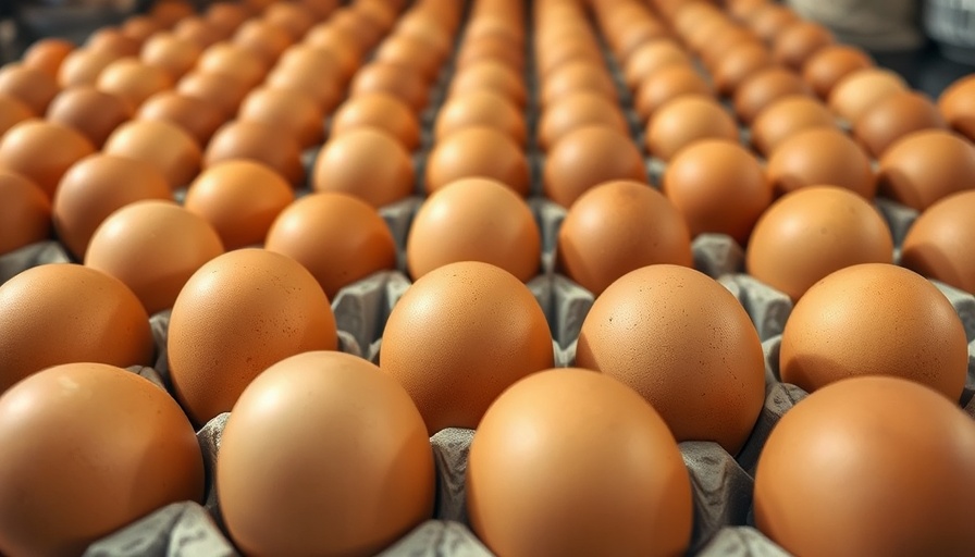 Egg prices impact on restaurants: brown eggs displayed in trays.
