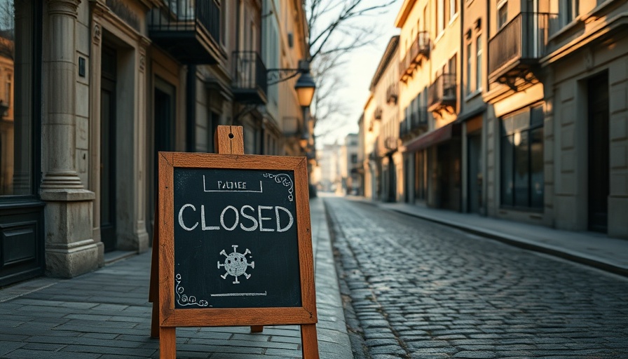 Closed sign on empty street symbolizing EIDL loan forgiveness.