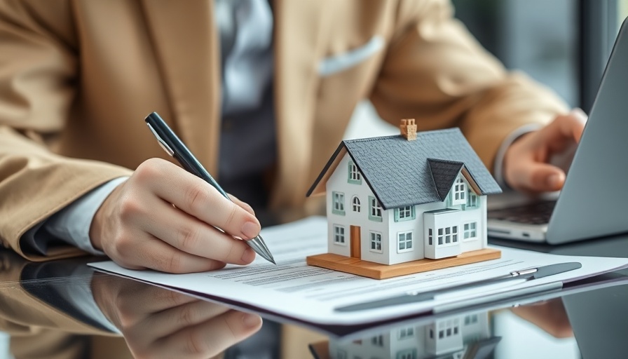 Professional signing documents for mortgage interest deduction in office.