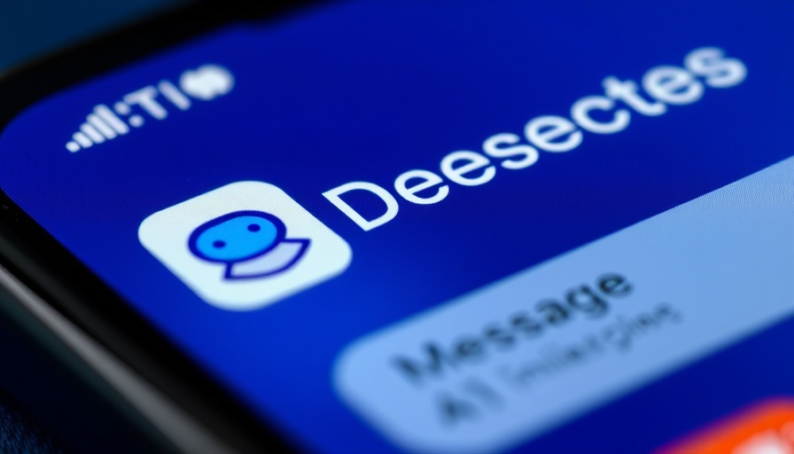 DeepSeek AI chatbot app icon on smartphone screen.