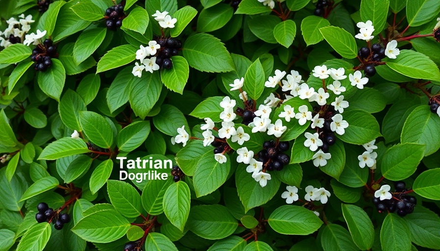 Tatarian dogwood foliage with flowers and berries, Tatarian dogwood care tips.