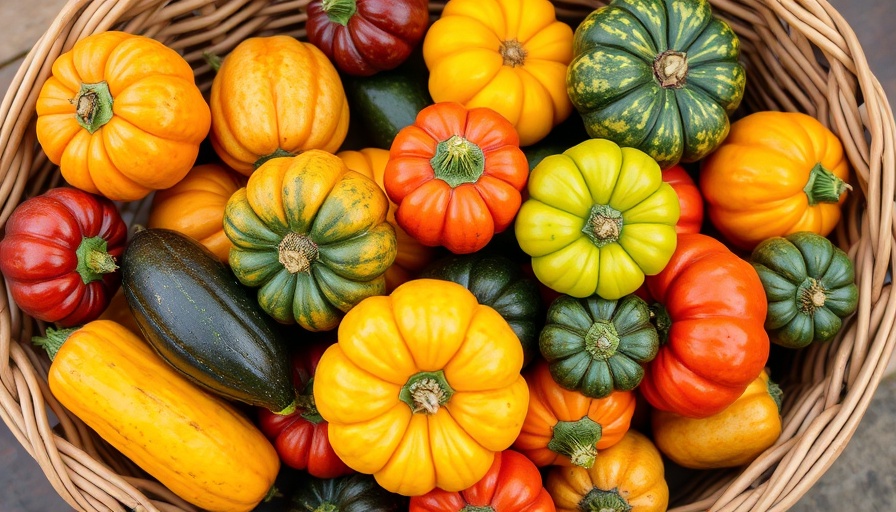 Best varieties of patty pan squash in a wicker basket, vibrant colors.