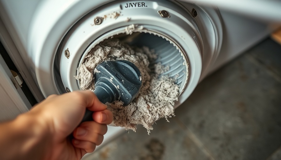 Unclog your dryer vent with a cleaning tool indoors.