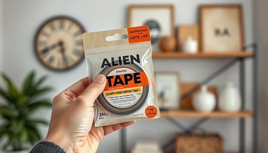 Alien Tape for renter friendly home renovation shown in hand.