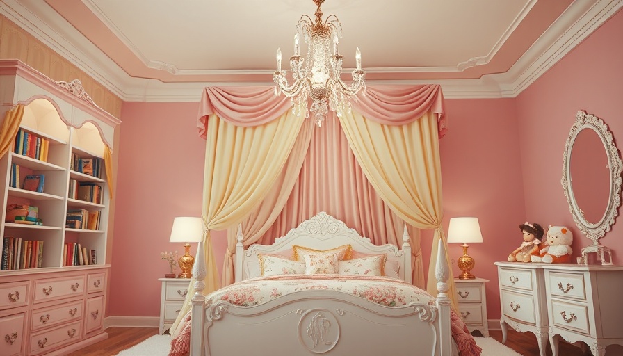 Princess bedroom decor ideas with pink accents and canopy bed.