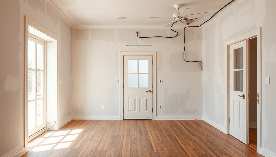 Unfinished drywall with exposed wires in a DIY home renovation.