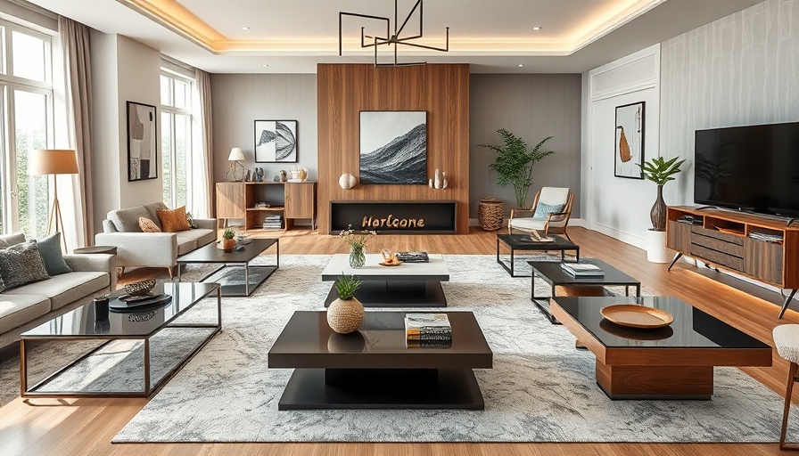 Stylish modern coffee table designs 2025 in elegant living rooms.