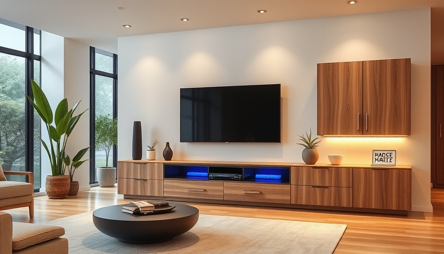 Modern TV cabinets 2025 design trends, sleek wood finish.