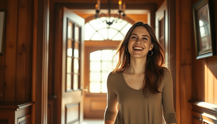 Gardening for beginners: woman enjoying sunlight in a home entrance.