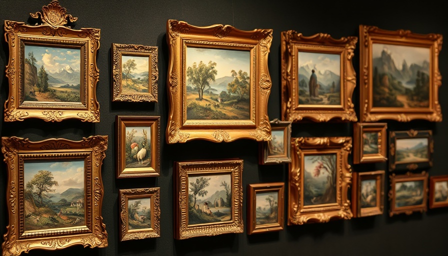 Collection of small framed artworks, demonstrating the power of small artwork.