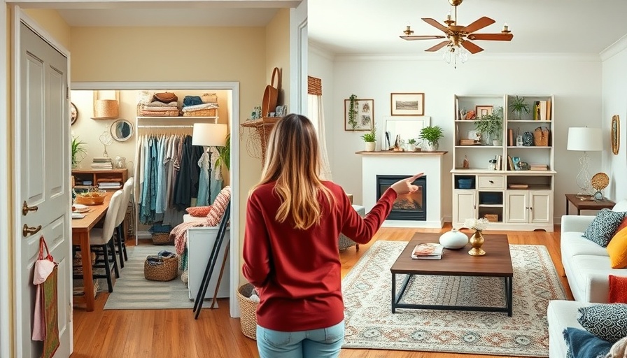Highlighting common decorating mistakes with cluttered vs. organized space.
