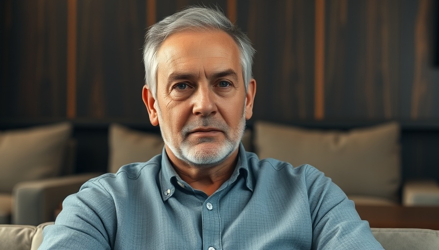 Middle-aged man sharing advice on avoiding hidden dangers of gardening indoors.