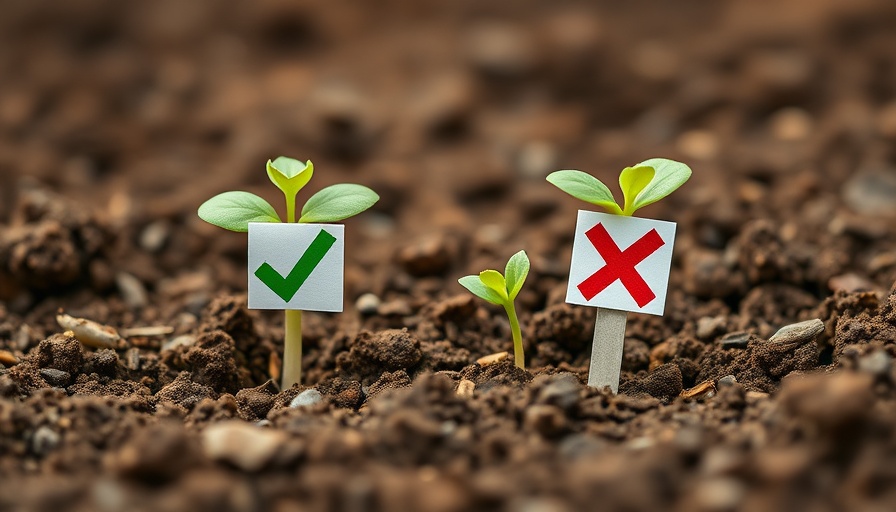 Seedlings illustrating vegetables to plant in March 2025 with symbols.