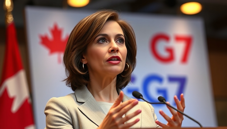 G7 meeting on sanctions and Ukraine ceasefire, female speaker