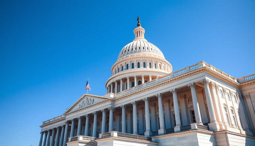 United States Capitol against clear sky, symbolizing stop-gap funding bill.