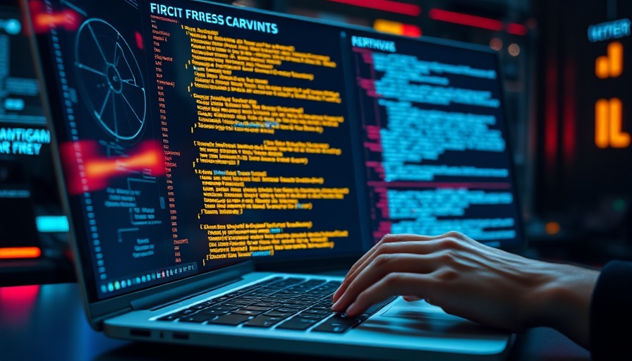 AI coding assistant with digital interface and laptop.