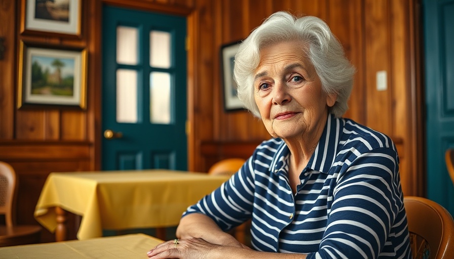 Elderly woman representing rural healthcare access challenges in a cozy room.