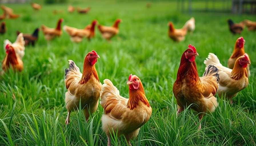 Benefits of having chickens roaming free in a grassy field.