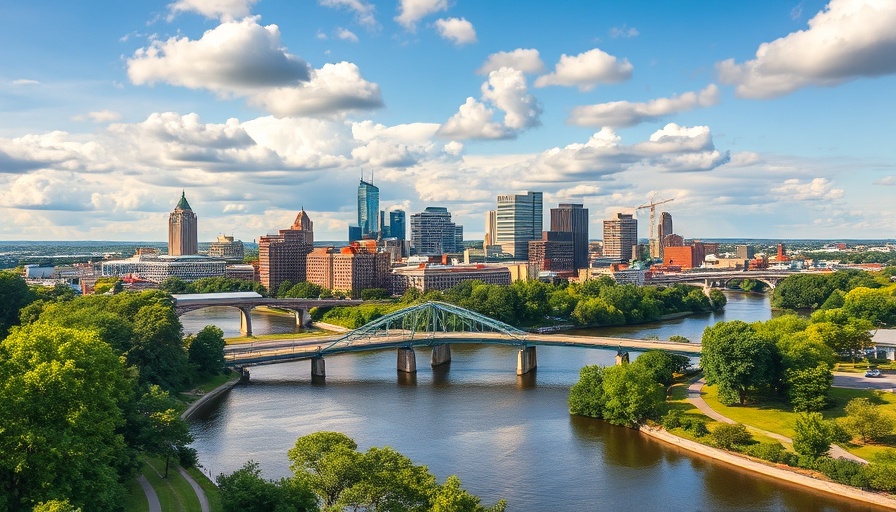 Richmond VA skyline and bridge view; things to do in Richmond VA.