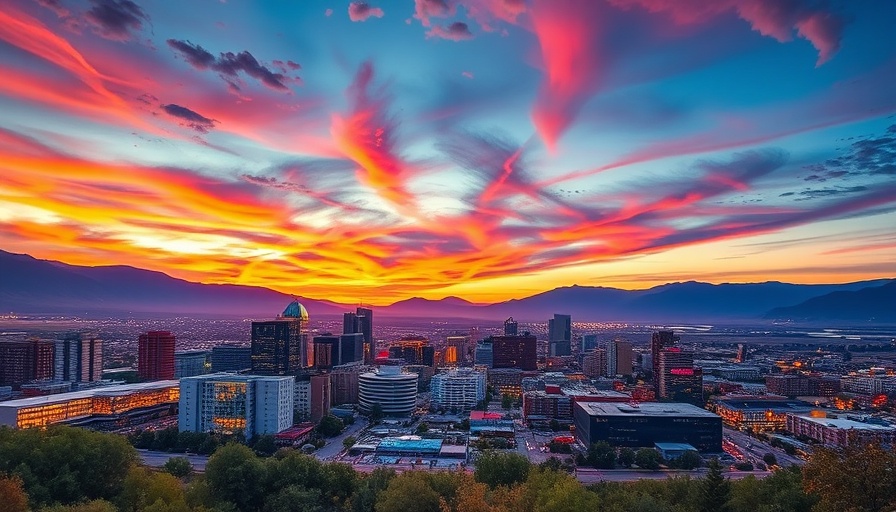 Salt Lake City skyline at sunset showcasing hidden gems.