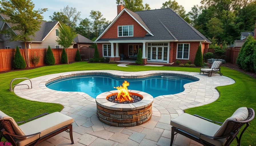 Backyard with pool and fire pit illustrating assessed value vs. market value.