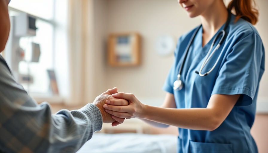 Nurse caring for patient, symbolizing UK Skilled Worker Visa health sector relevance.