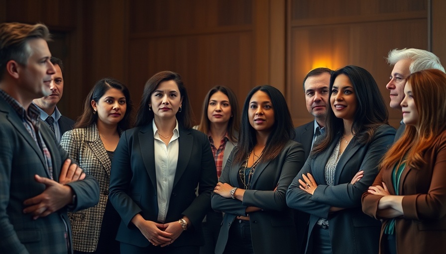 Group of professionals discussing Big Tech antitrust lawsuit.