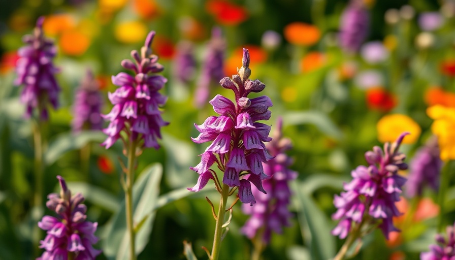 Colorful turtlehead flowers blooming in a garden
