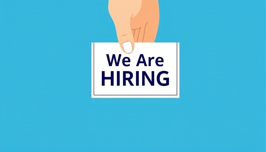 Minimalist illustration of hand with hiring sign, fintech companies hiring 2025