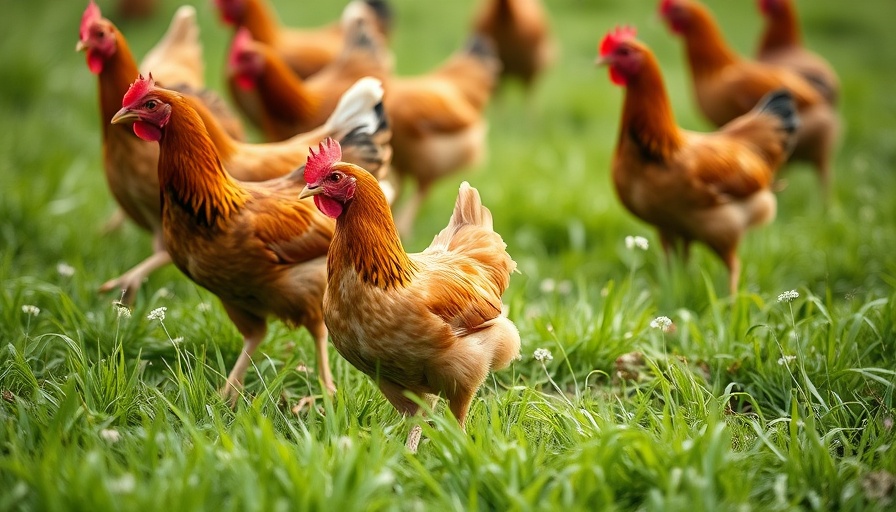 Brown chickens foraging in a grassy field, showcasing benefits of having chickens.