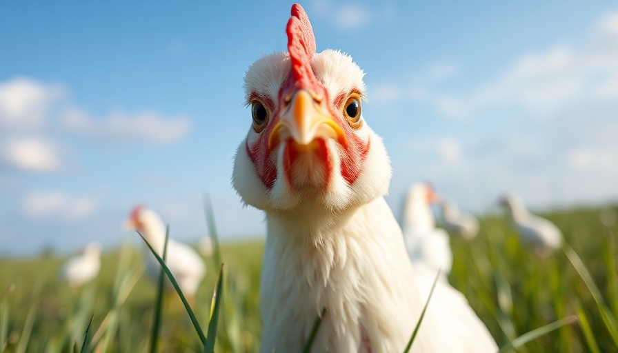 Chicken in field, ideal for raising chickens for beginners
