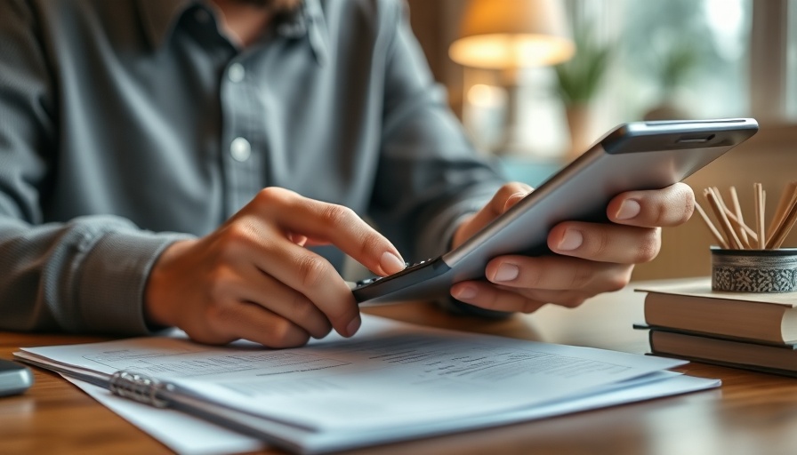 Person calculating finances using a calculator for surviving inflation strategies.