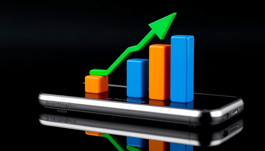 Digital finance illustration featuring S&P 500 bar graph with InvestingPro branding.