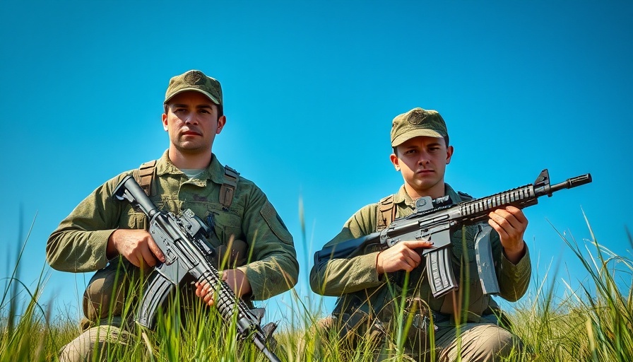 Two soldiers in a field, part of the Ukrainian ceasefire coalition.