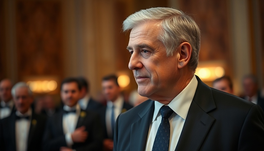 Formal gathering with man in suit, Western investors selling Russian securities context.