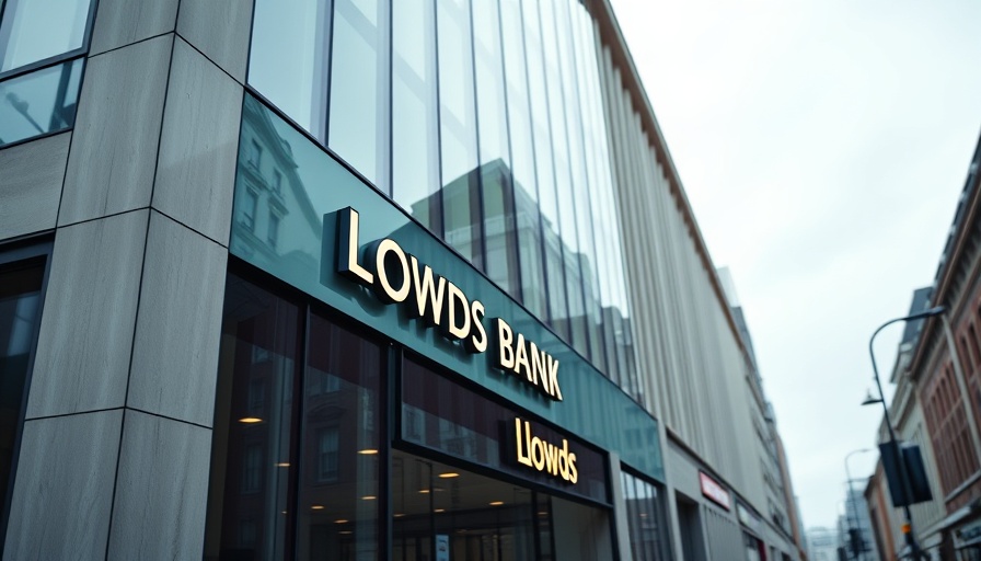 Lloyds Bank building with logo sign; data privacy breach context.