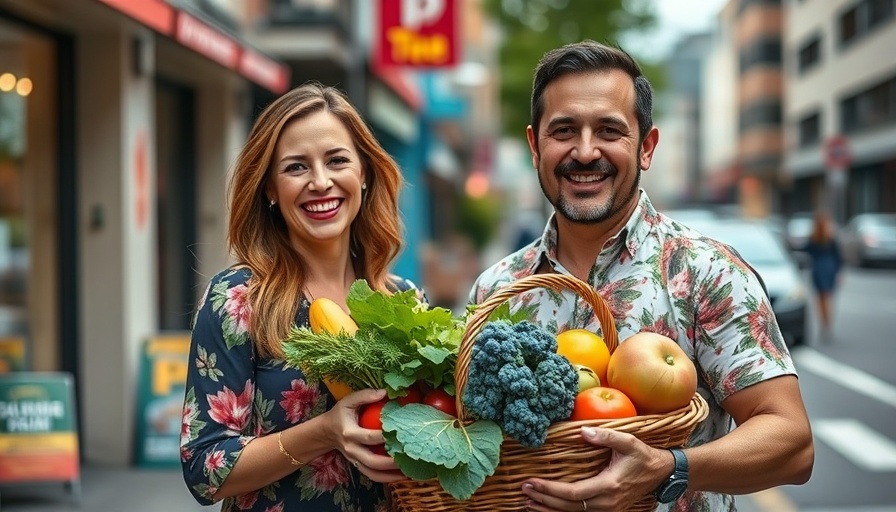 Vendease employee smiling while holding fresh produce