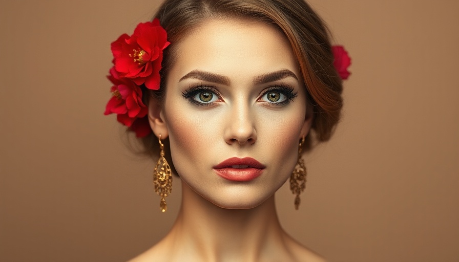 Elegant portrait of a woman with floral hair accents, Juanita Ulloa style.