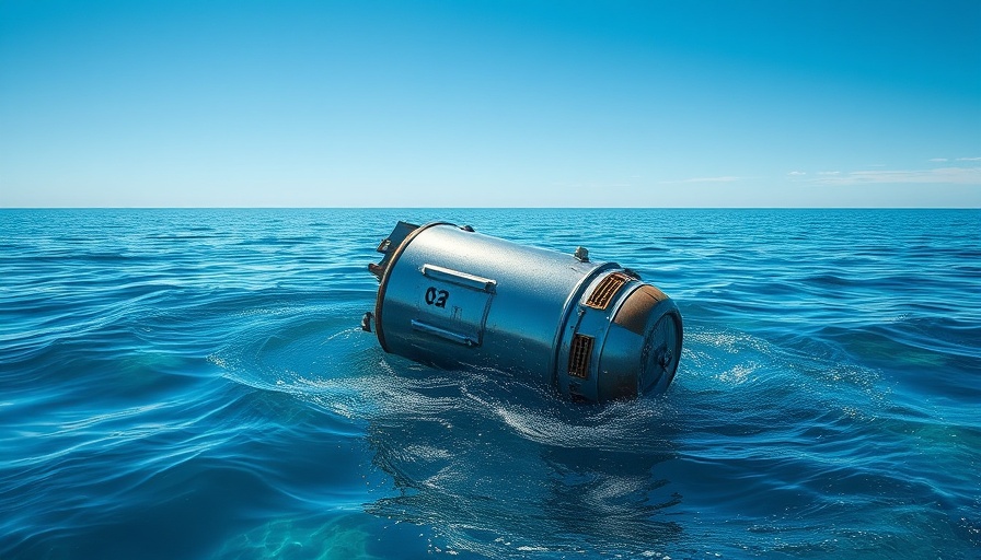 Boeing Starliner capsule floating in ocean.