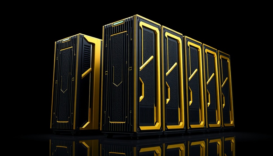 Nvidia AI supercomputers displayed against a dark background.