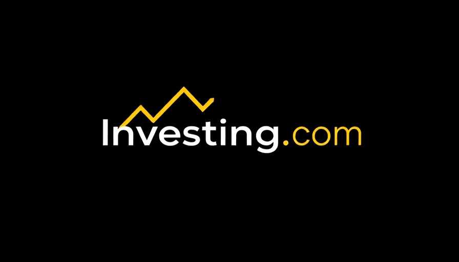 Investing.com logo with stock graph theme on black background.